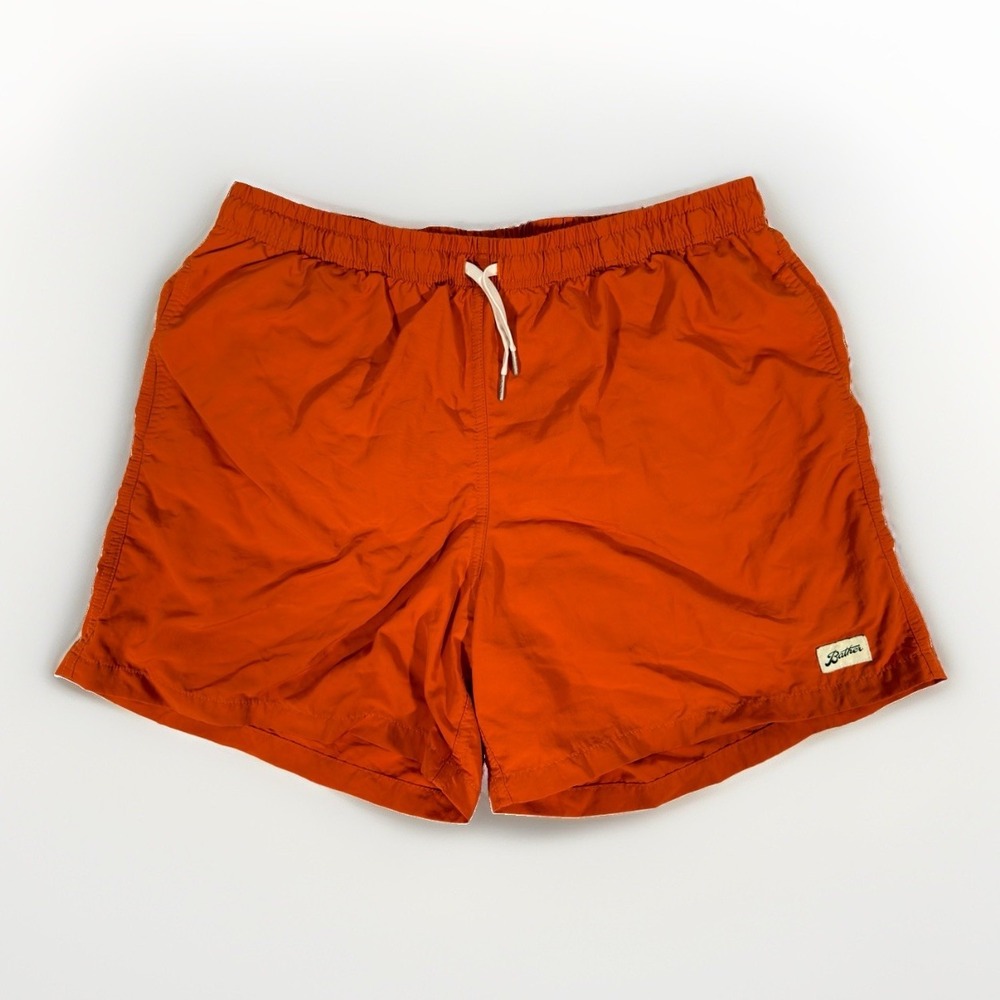Bather Men's XL Orange Swim Trunks Board Shorts Recycled Material Drawstring